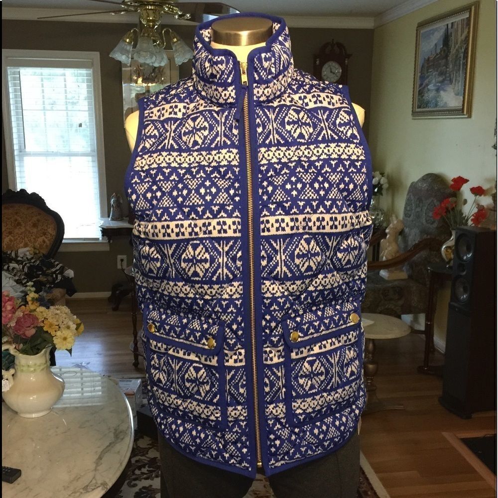 J Crew excursion Quilted Down Vest size S